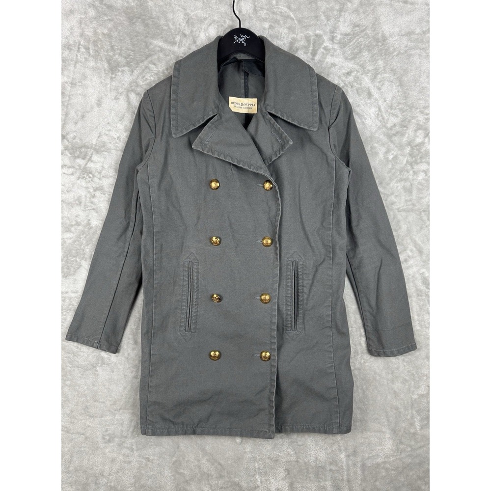 Ralph Lauren‎ Denim & Supply Military Double Breasted Peacoat Jacket Women's S/M